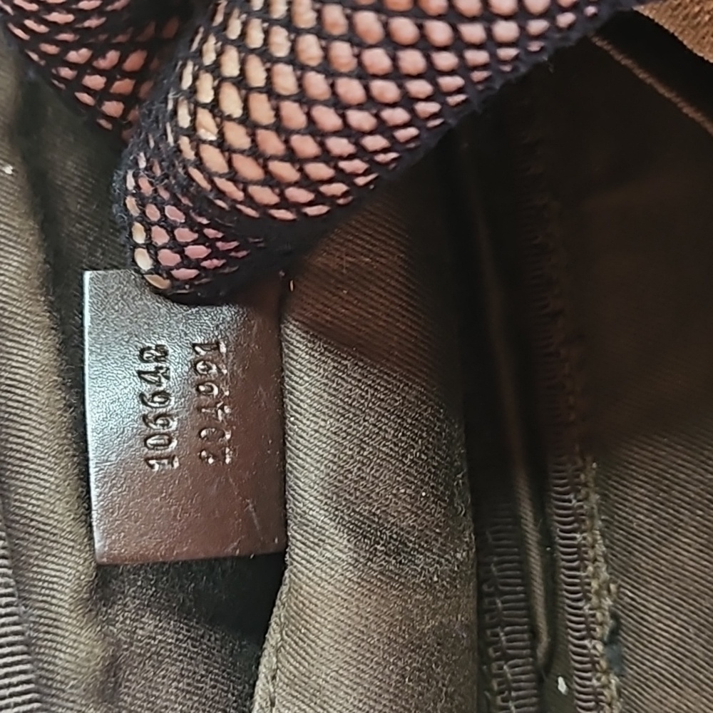 Gucci Metallic Copper Dark Brown Monogram Long Zip Pouch Case Bag Clutch - Picture 9 of 12